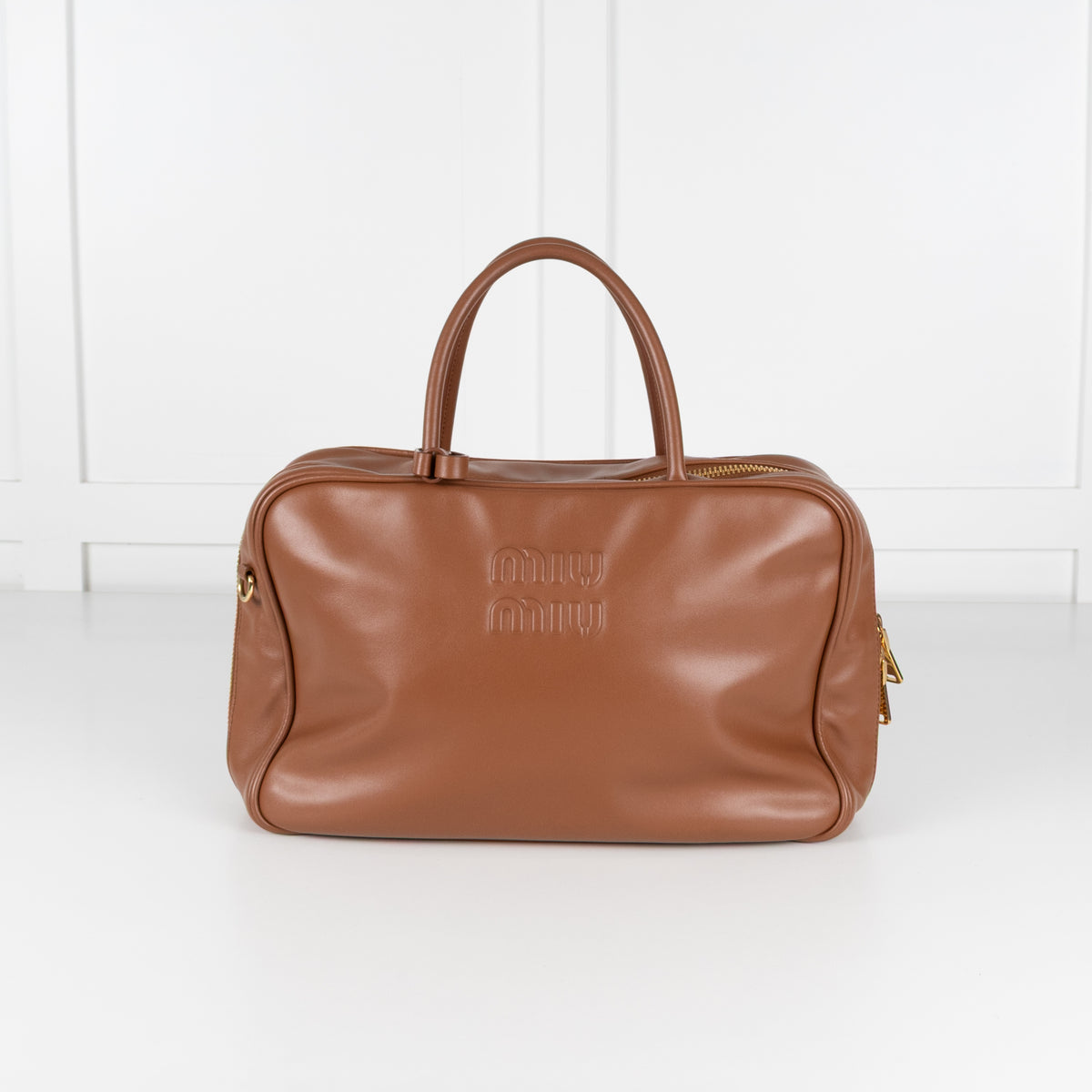Miu Miu Large Leather Calf Softy Beau Top Handle Bag