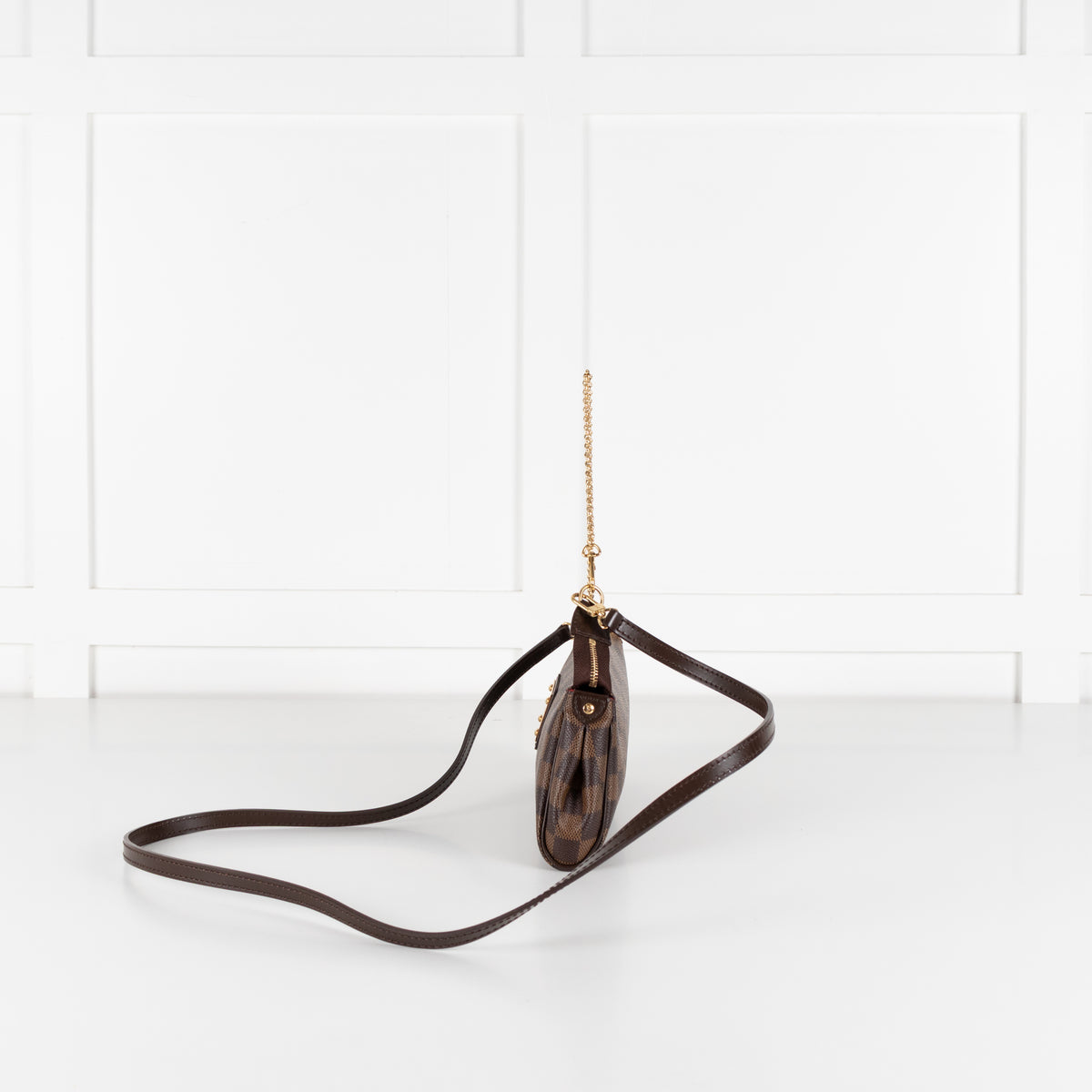 Louis Vuitton Brown Damier Ebene Eva Clutch Bag