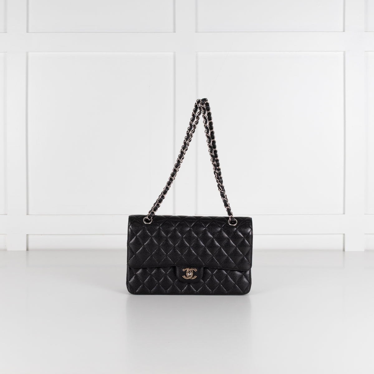 Chanel Black Caviar Leather Maxi Double Flap Bag
