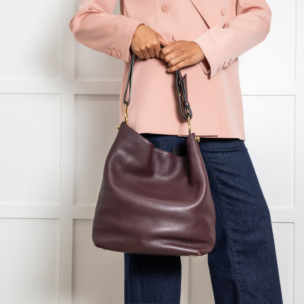 Strathberry Burgundy Shoulder Bag