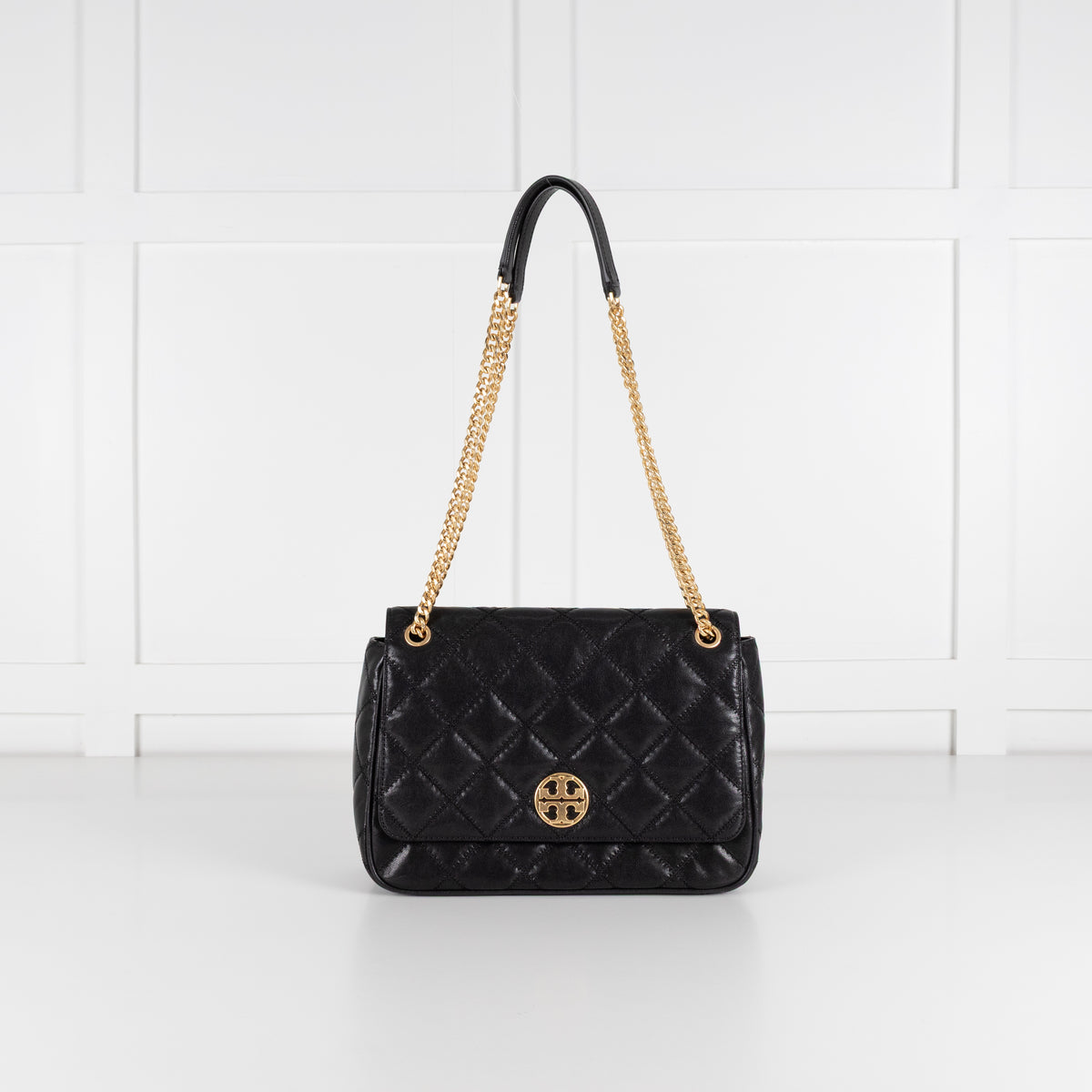 Tory Burch Black Quilted Leather Bag