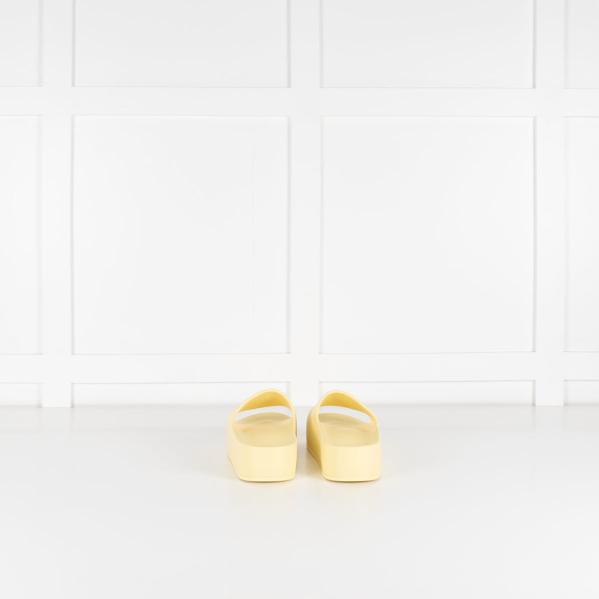 Balenciaga Yellow Platform Sliders