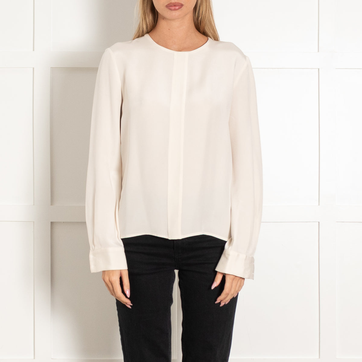 Cream Long Sleeve Blouse