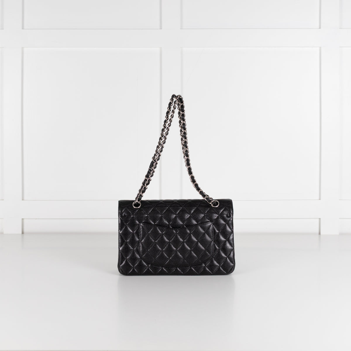 Chanel Black Caviar Leather Maxi Double Flap Bag