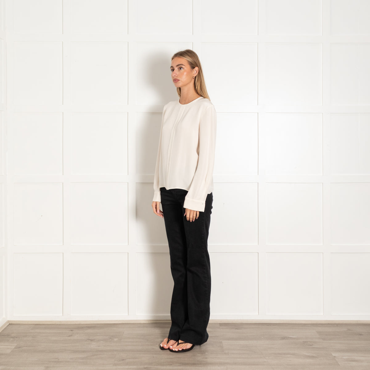 Cream Long Sleeve Blouse