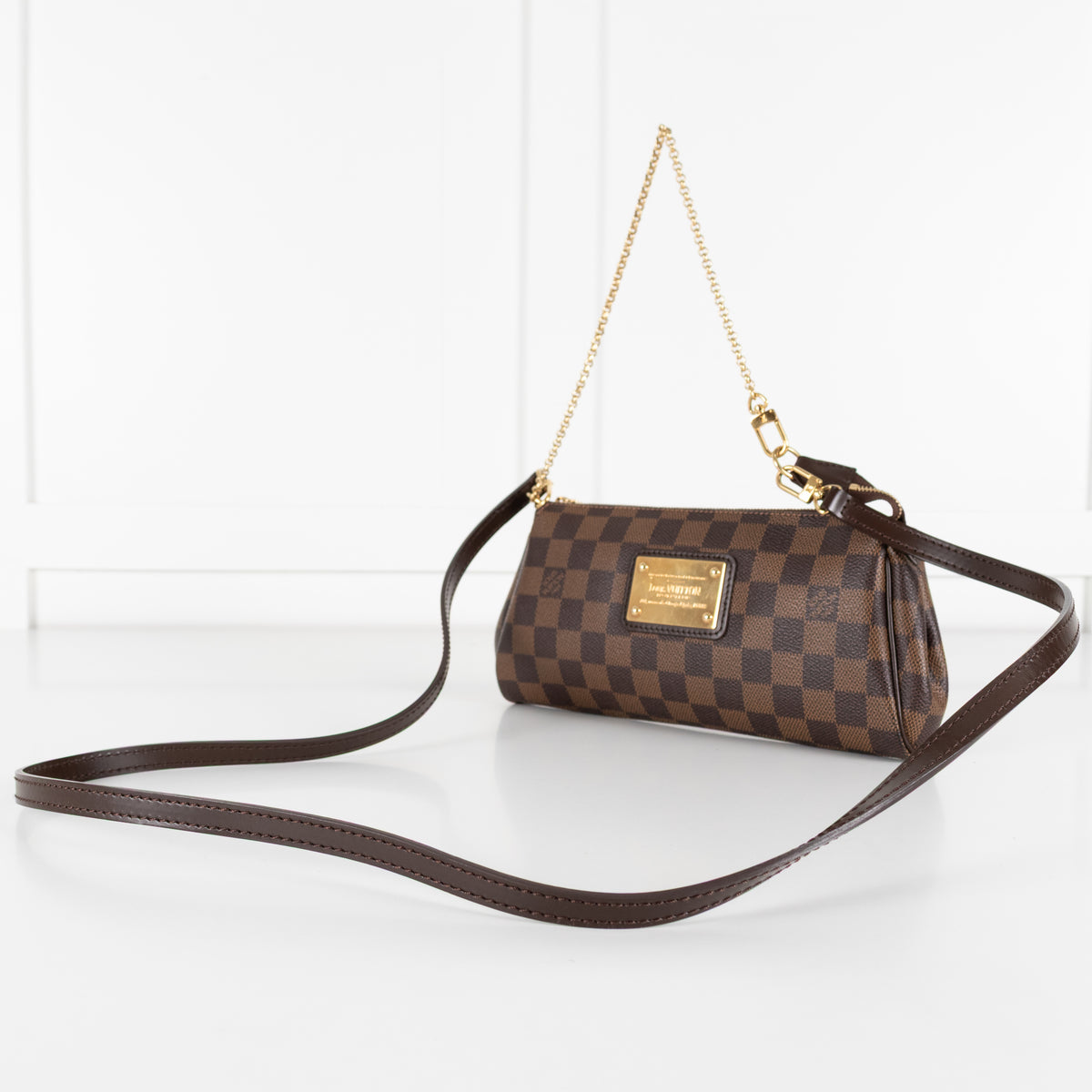 Louis Vuitton Brown Damier Ebene Eva Clutch Bag