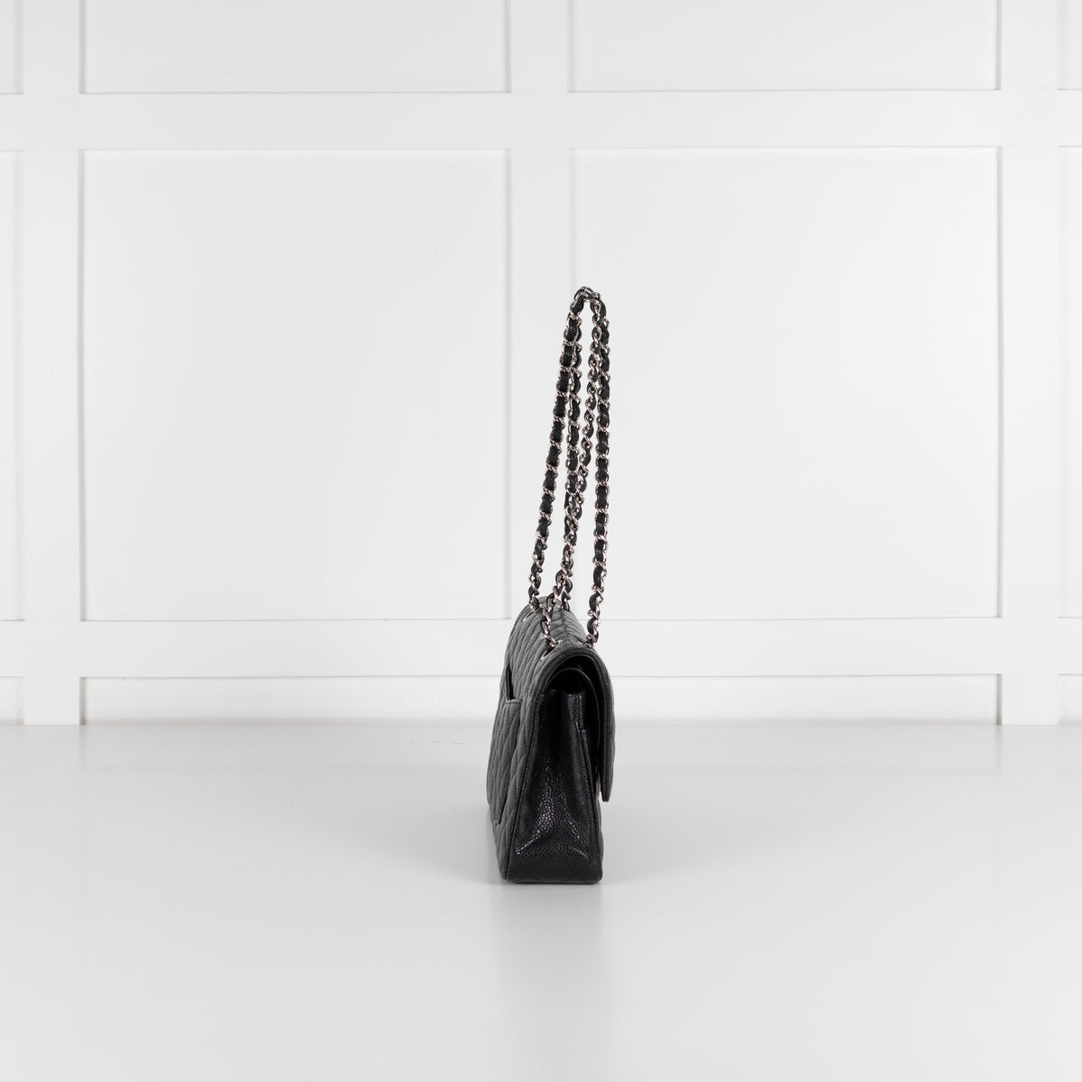Chanel Black Caviar Leather Maxi Double Flap Bag