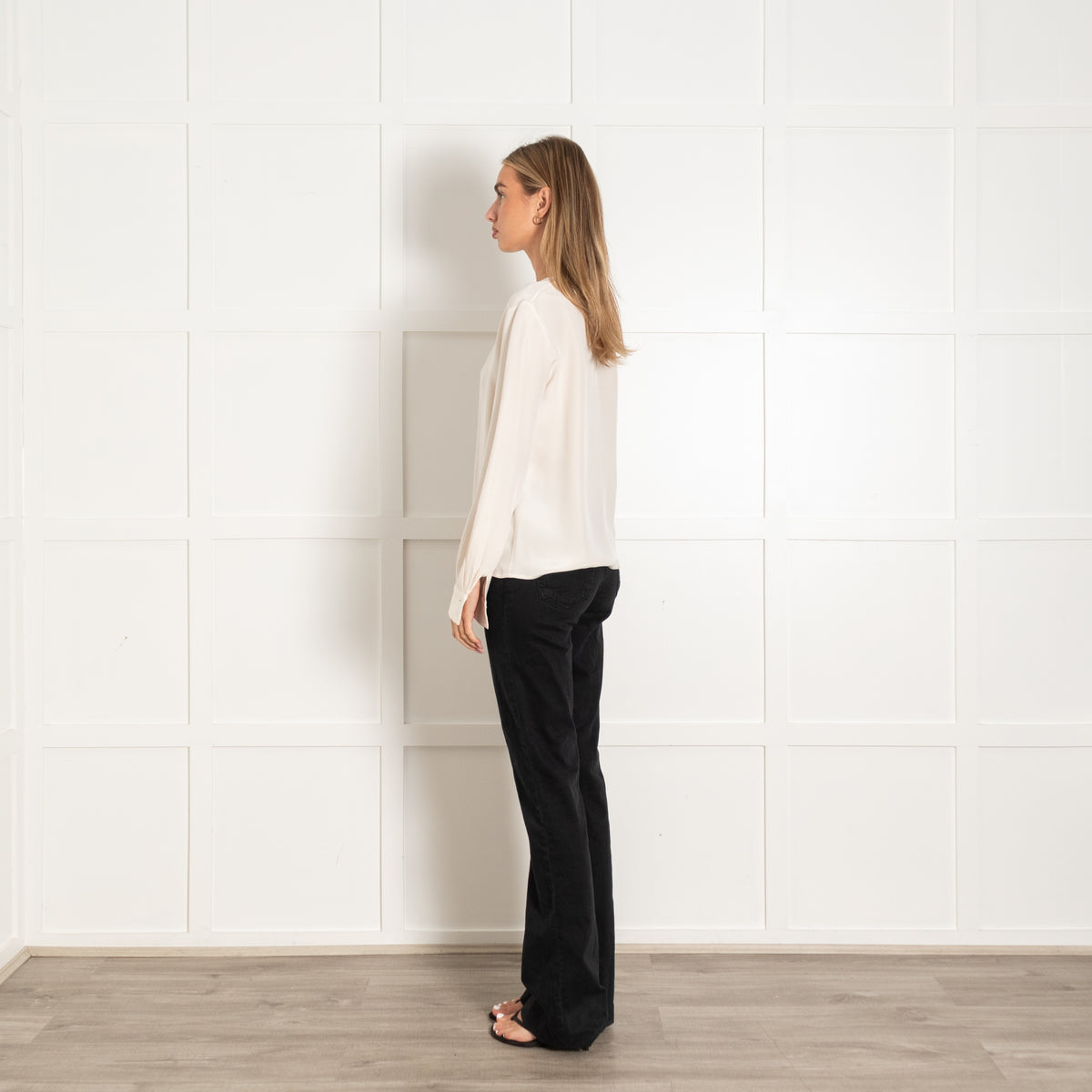 Cream Long Sleeve Blouse