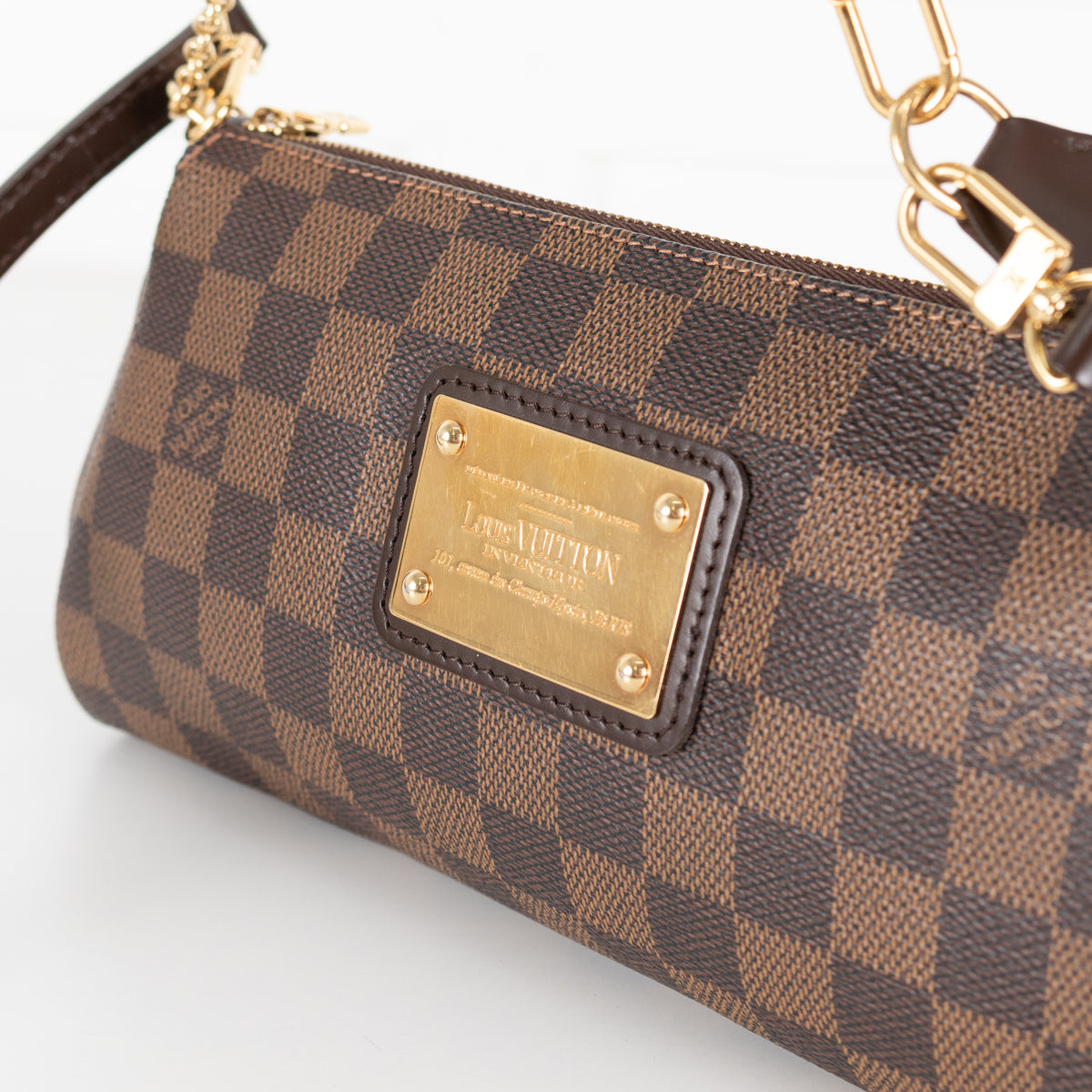 Louis Vuitton Brown Damier Ebene Eva Clutch Bag