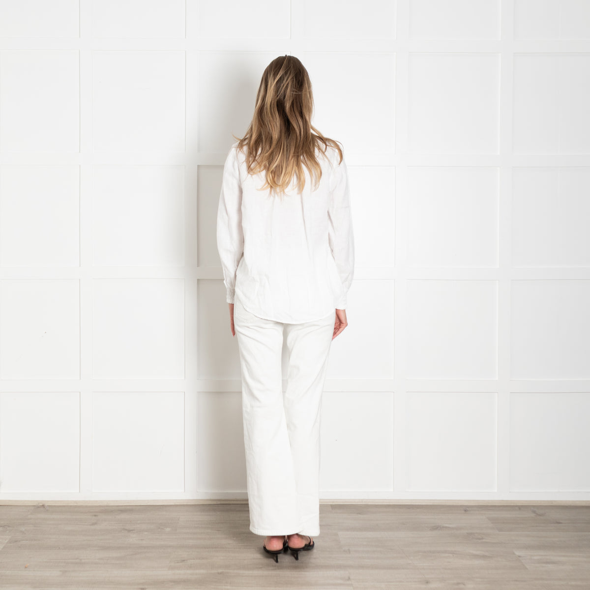 Cloth & Stone White Linen Long Sleeve Top