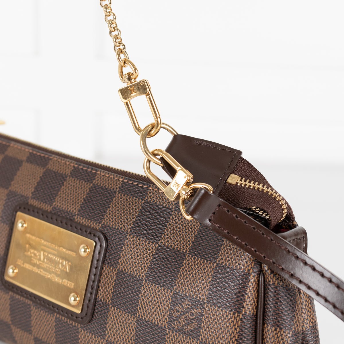 Louis Vuitton Brown Damier Ebene Eva Clutch Bag