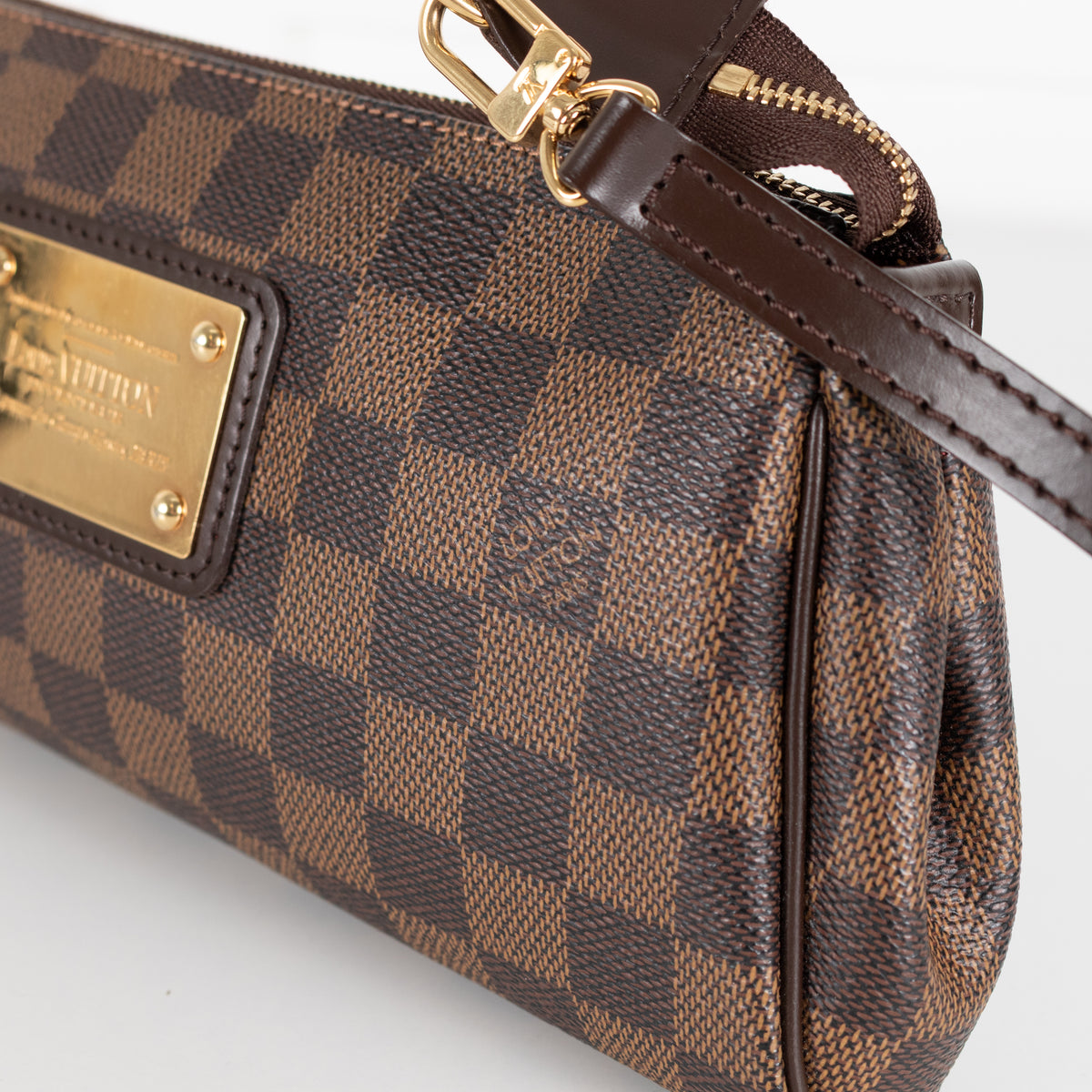 Louis Vuitton Brown Damier Ebene Eva Clutch Bag