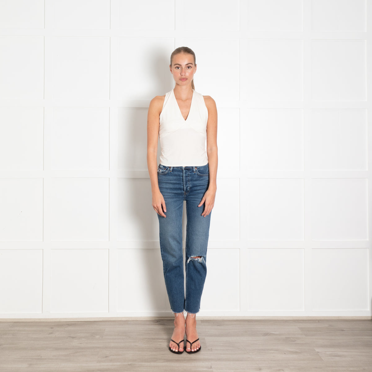 Reformation Cream V Front Vest