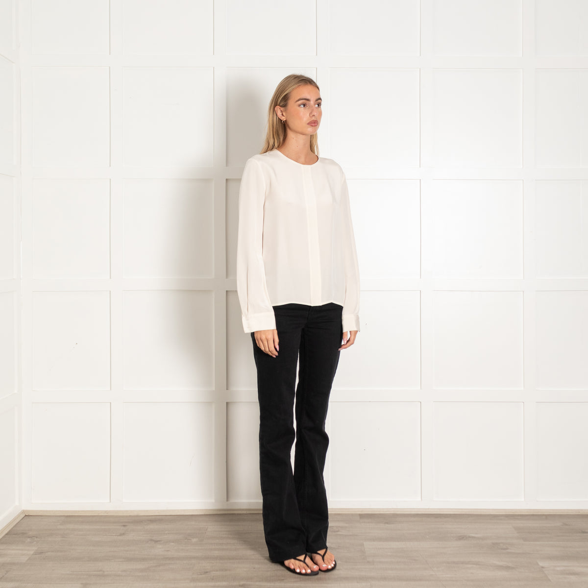Cream Long Sleeve Blouse