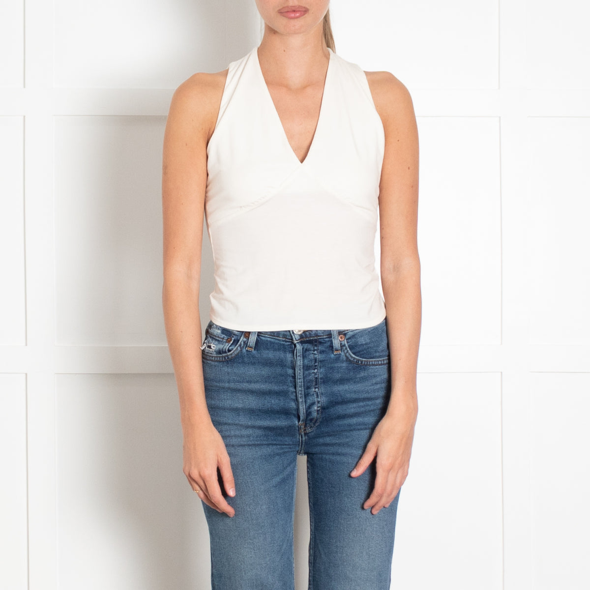 Reformation Cream V Front Vest