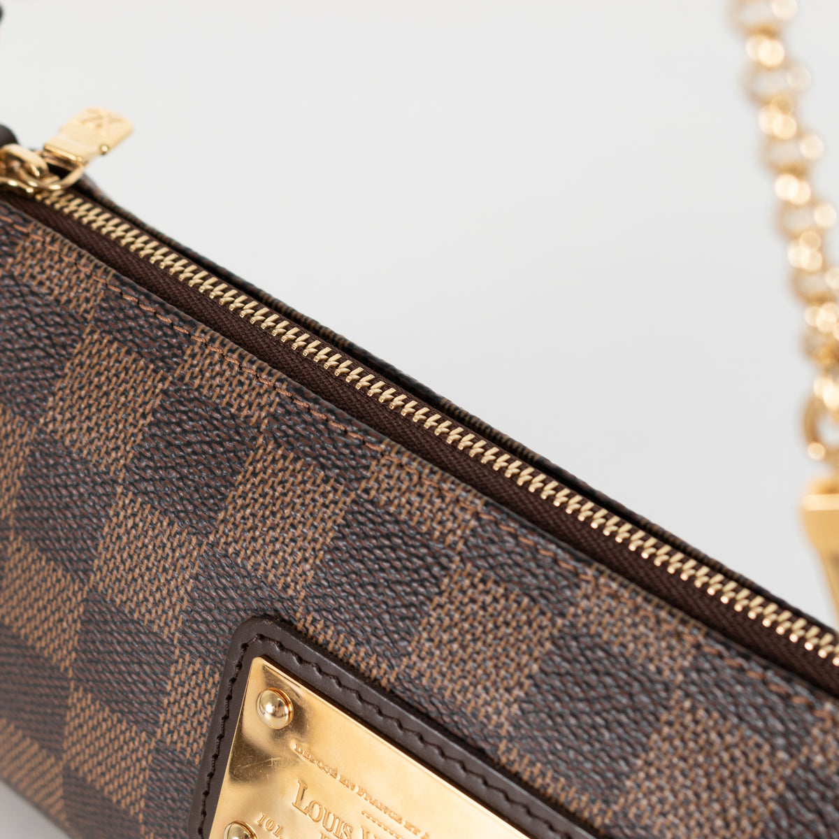 Louis Vuitton Brown Damier Ebene Eva Clutch Bag