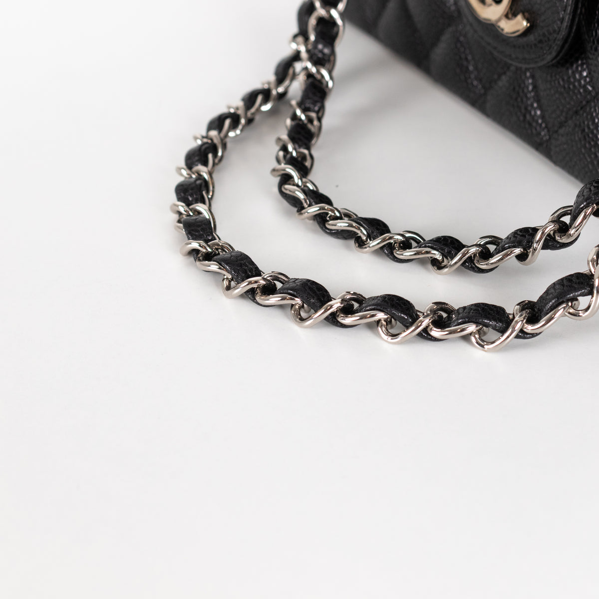 Chanel Black Caviar Leather Maxi Double Flap Bag