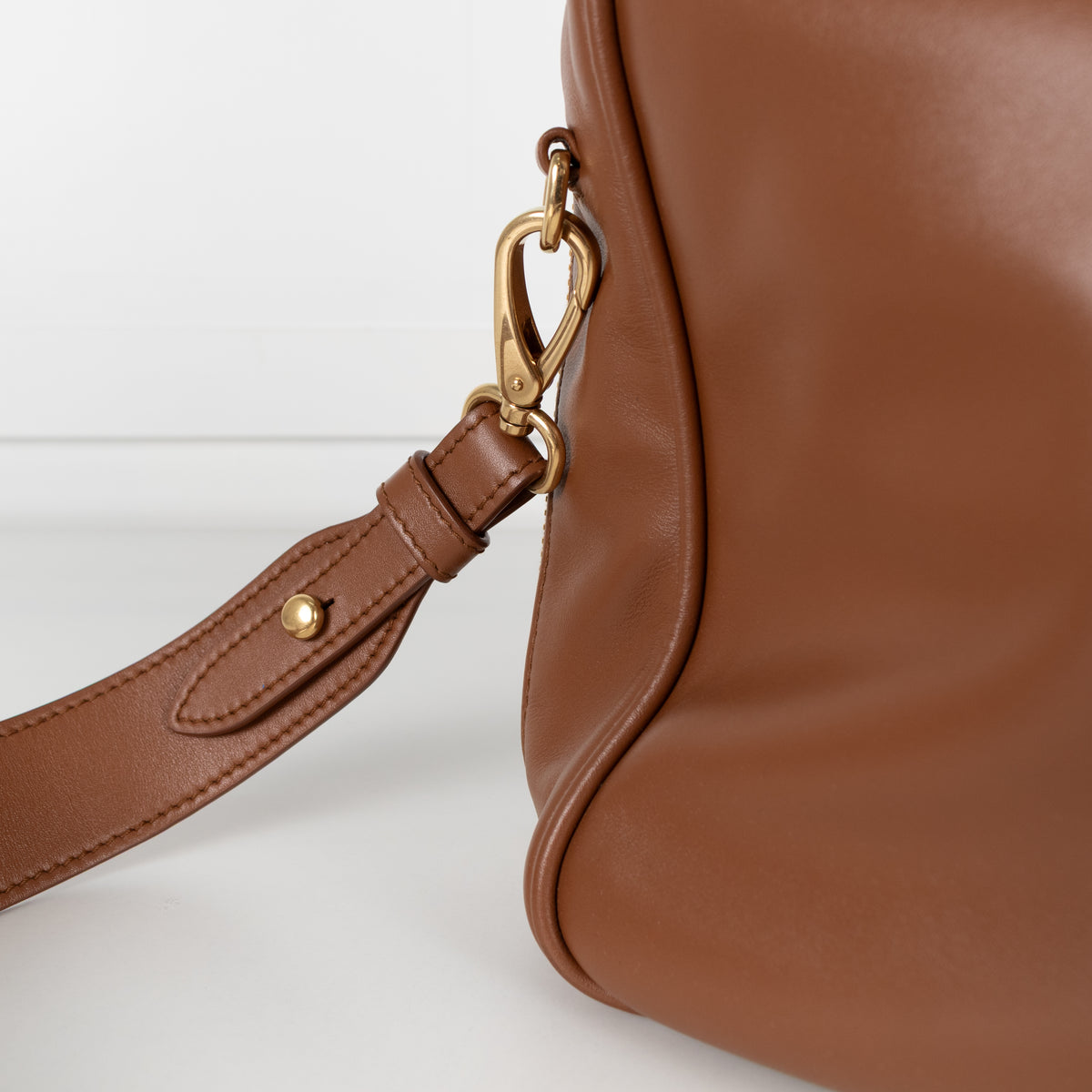 Miu Miu Large Leather Calf Softy Beau Top Handle Bag