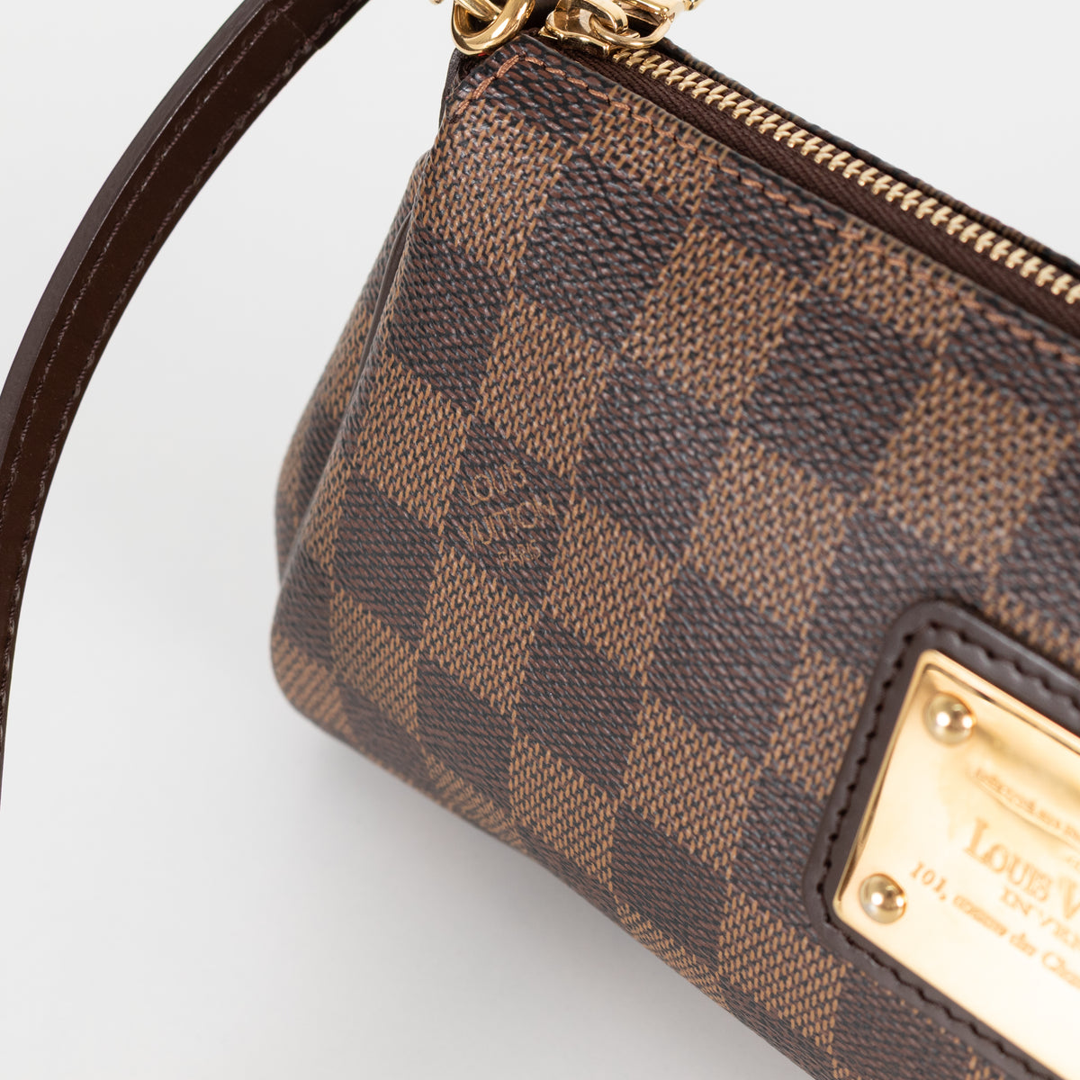 Louis Vuitton Brown Damier Ebene Eva Clutch Bag