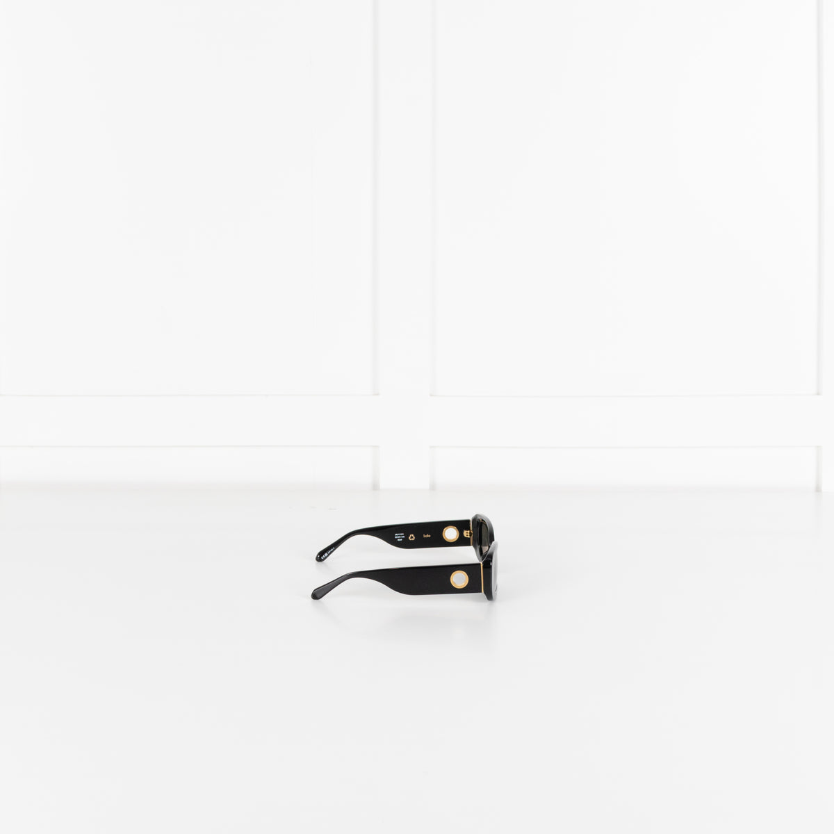 Linda Farrow Black Acetate Rectangle Shape