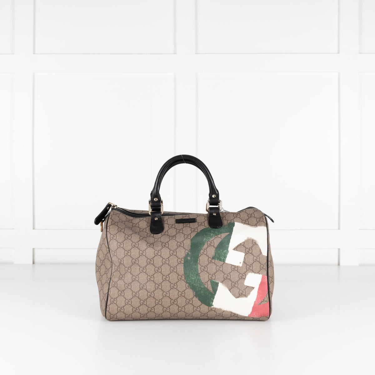 Gucci Medium GG Supreme Italian Flag Joy Boston Bag