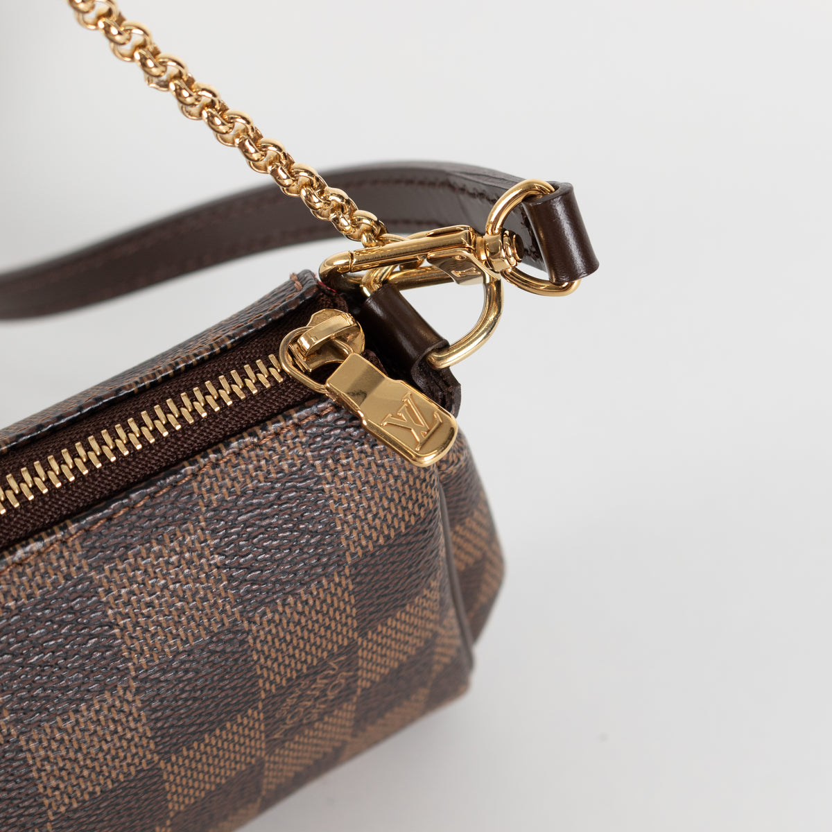 Louis Vuitton Brown Damier Ebene Eva Clutch Bag