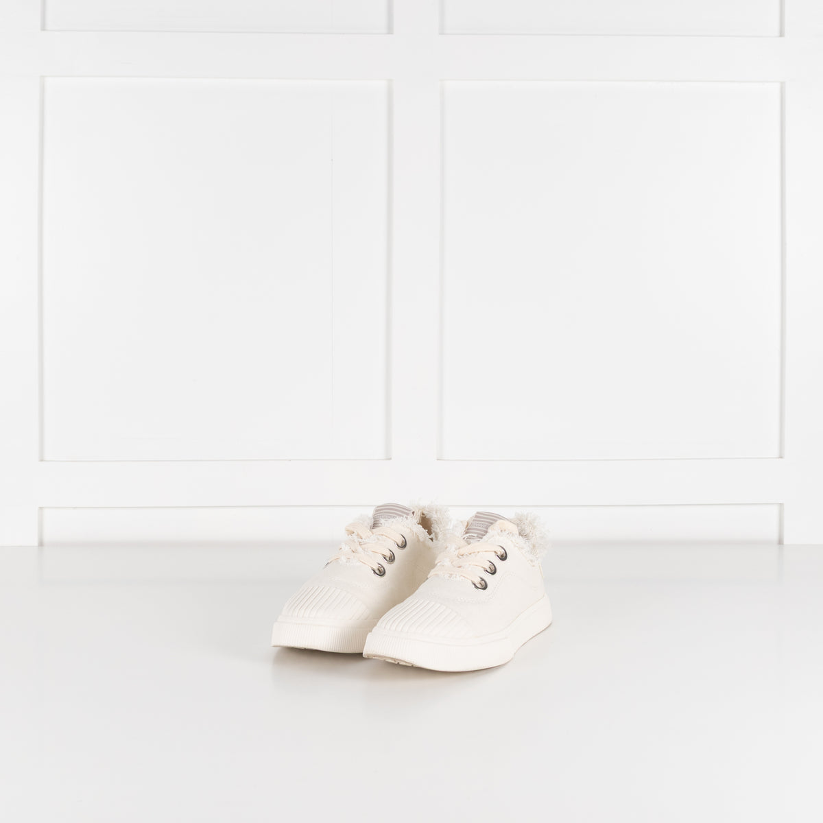 Zimmermann Cream Canvas Square Toe Plimsole