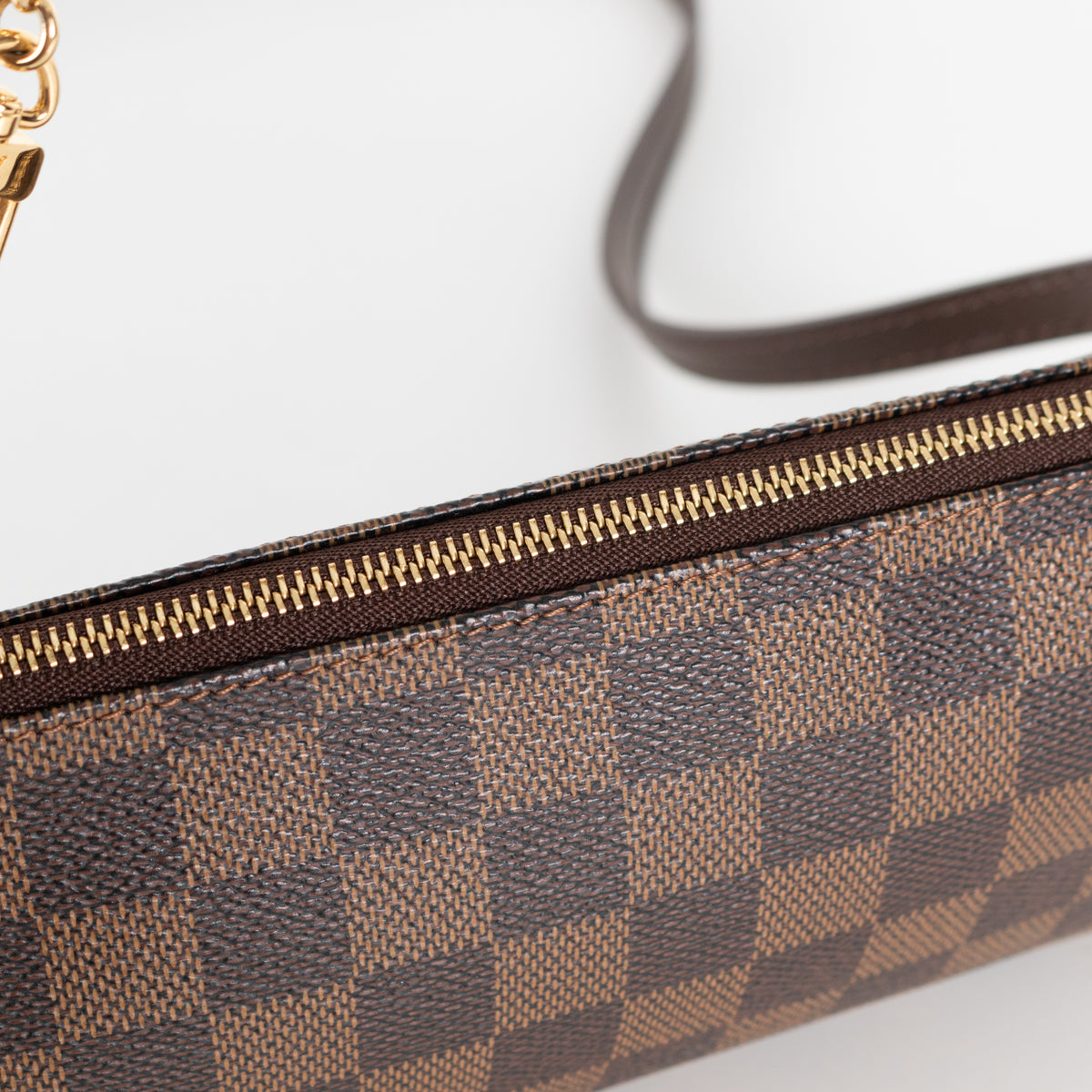 Louis Vuitton Brown Damier Ebene Eva Clutch Bag