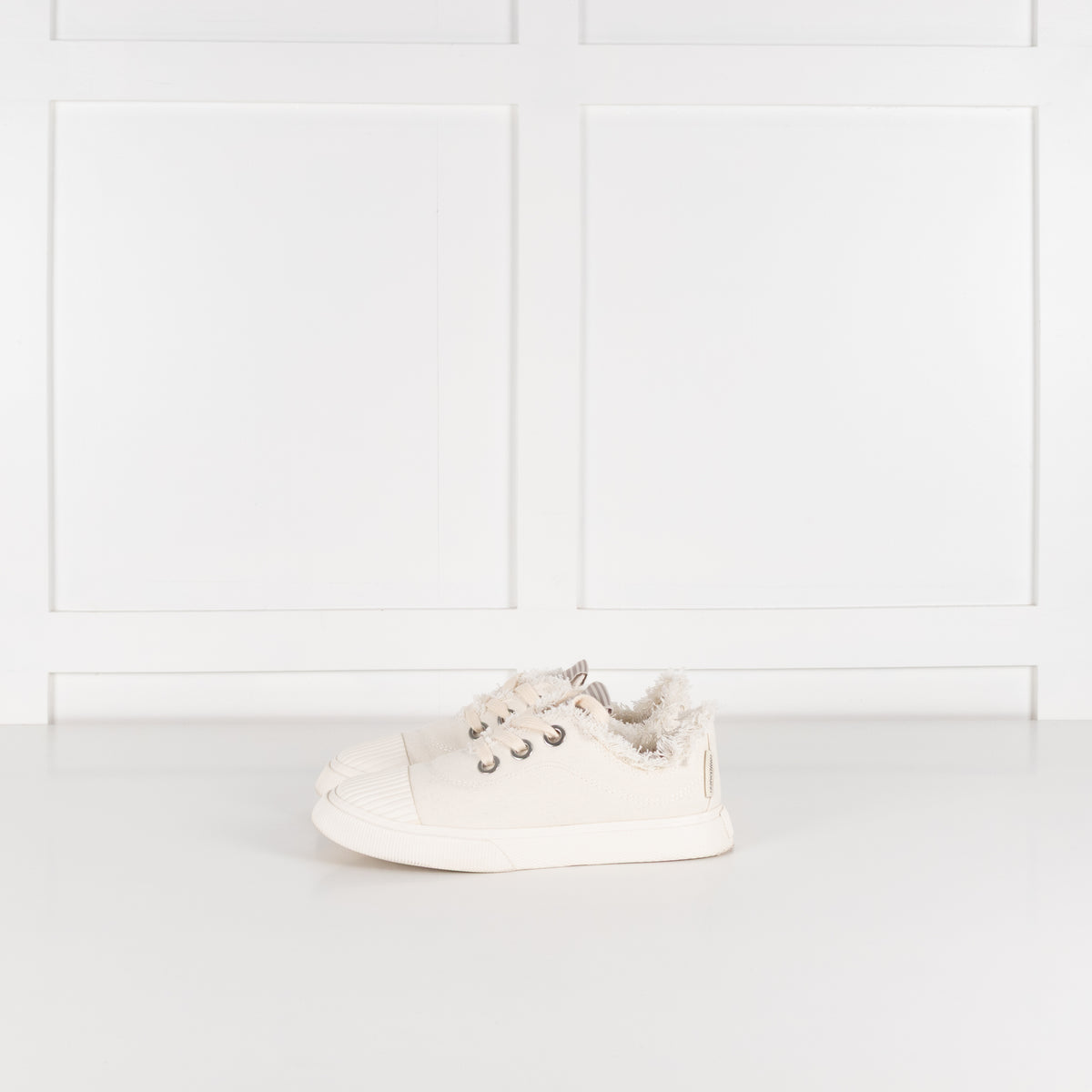 Zimmermann Cream Canvas Square Toe Plimsole