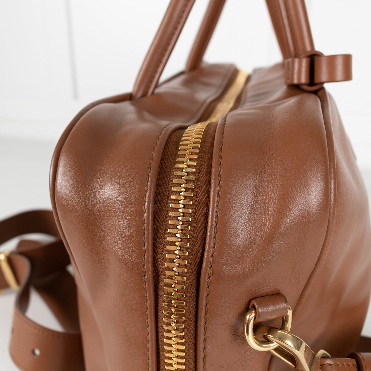 Miu Miu Large Leather Calf Softy Beau Top Handle Bag