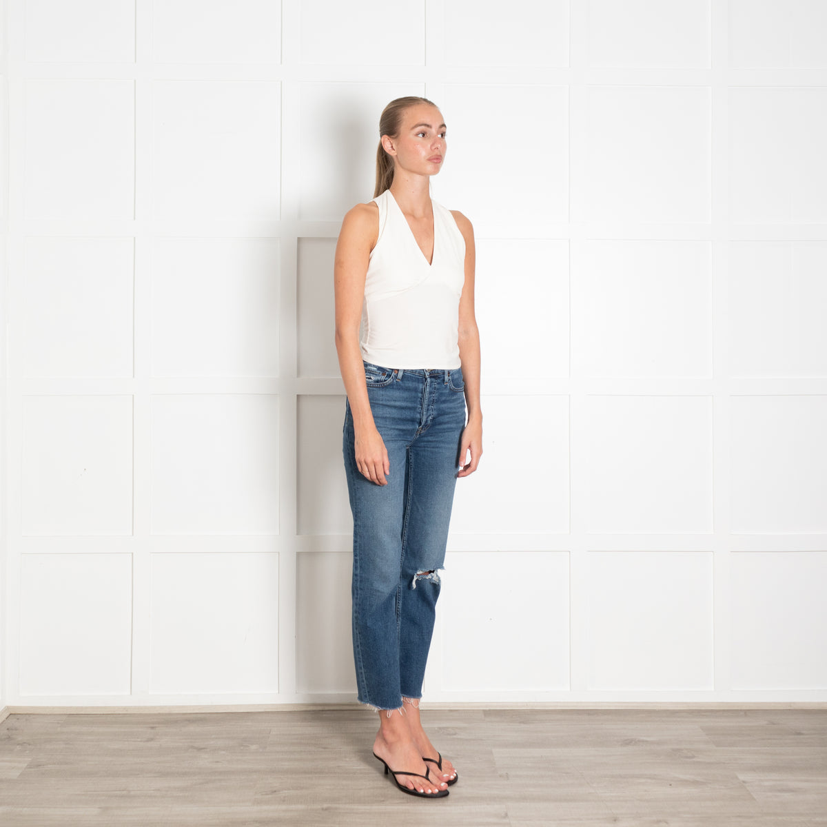 Reformation Cream V Front Vest