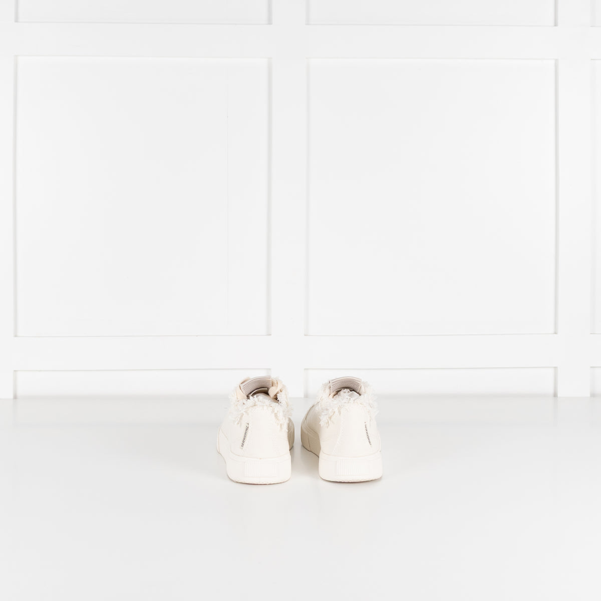Zimmermann Cream Canvas Square Toe Plimsole