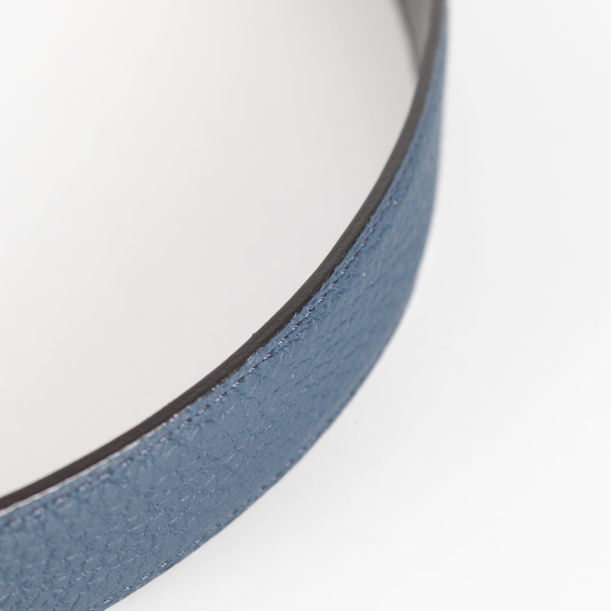 Hermes Blue / Black Silver H Belt