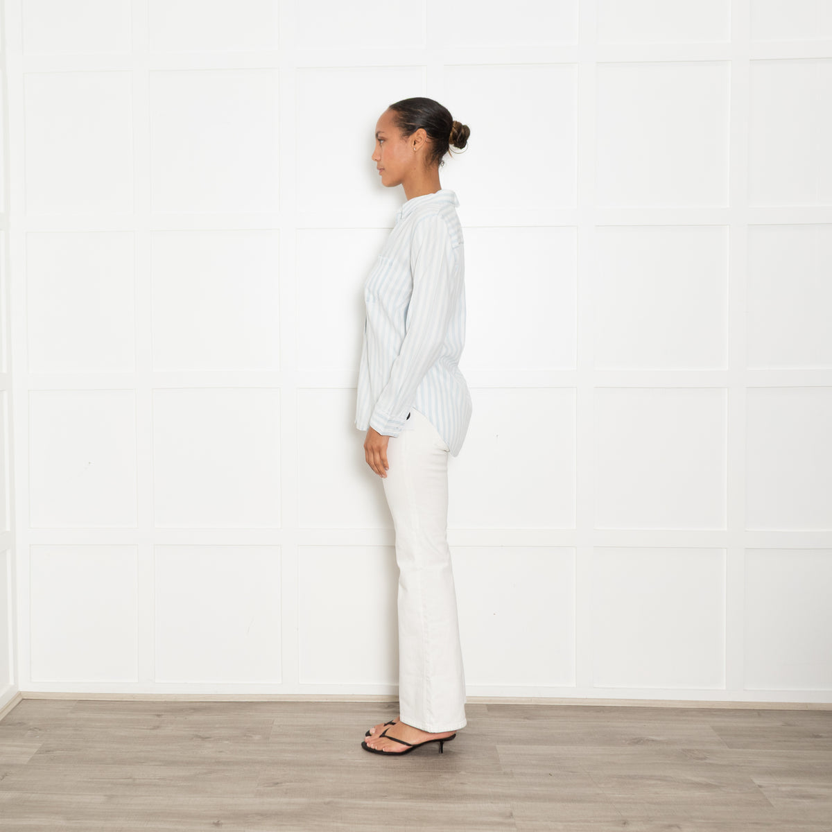 Rails Blue And White Striped Shirt