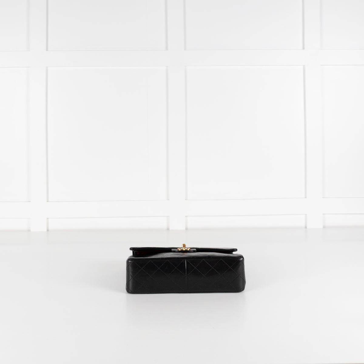 Chanel Black Vintage Matelasse Square Double Chain Bag