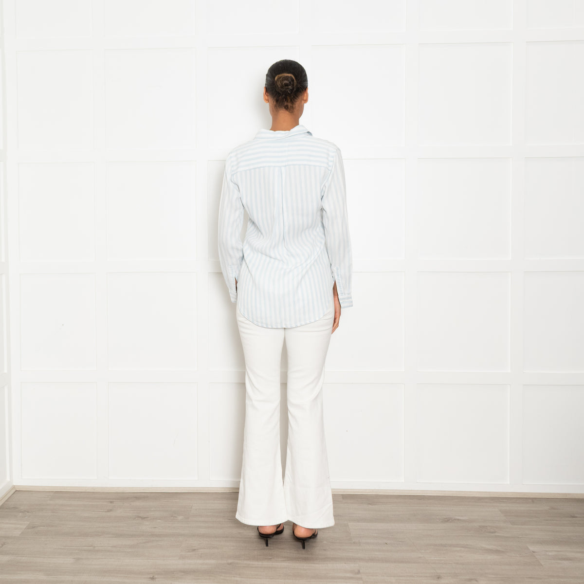 Rails Blue And White Striped Shirt