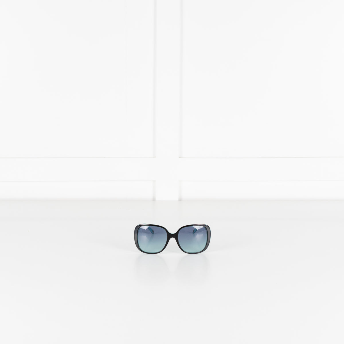 Tiffany Black And Blue Square Sunglasses With Diamante Detail