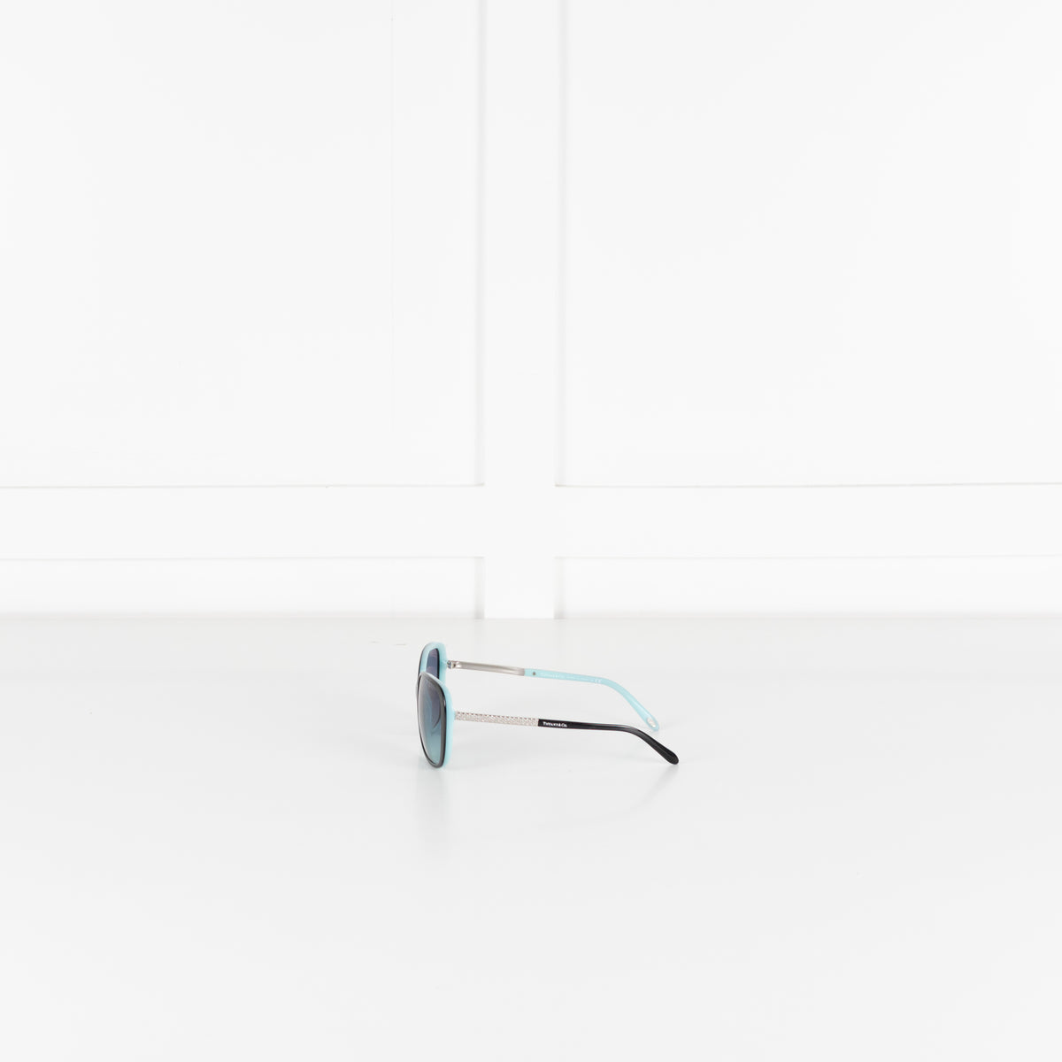 Tiffany Black And Blue Square Sunglasses With Diamante Detail