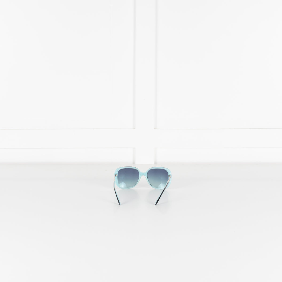 Tiffany Black And Blue Square Sunglasses With Diamante Detail