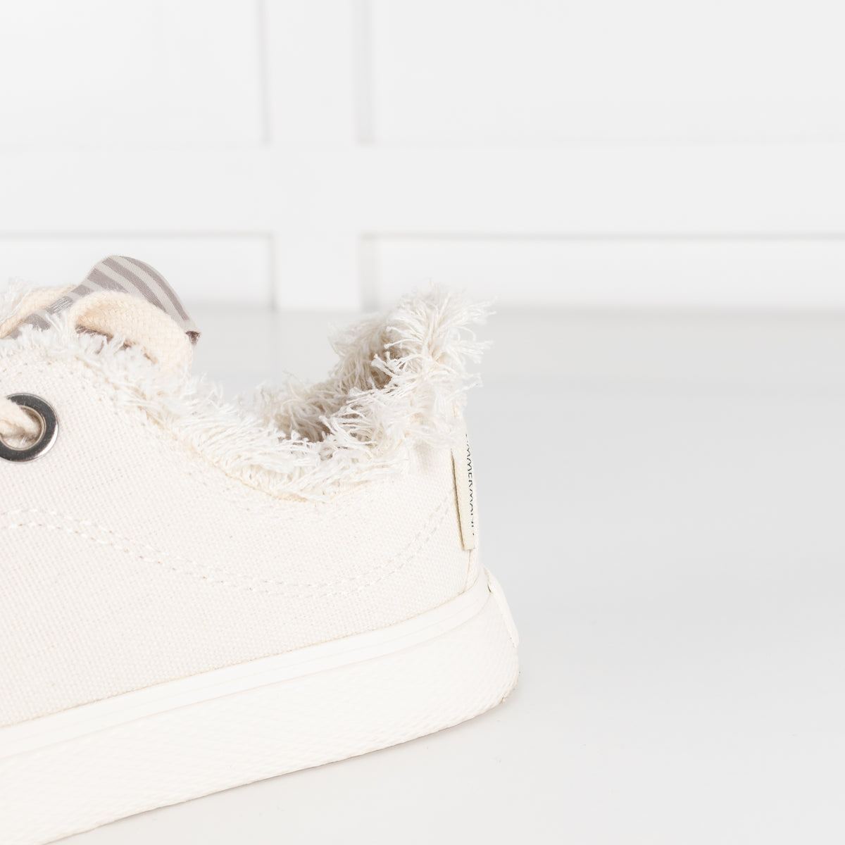 Zimmermann Cream Canvas Square Toe Plimsole