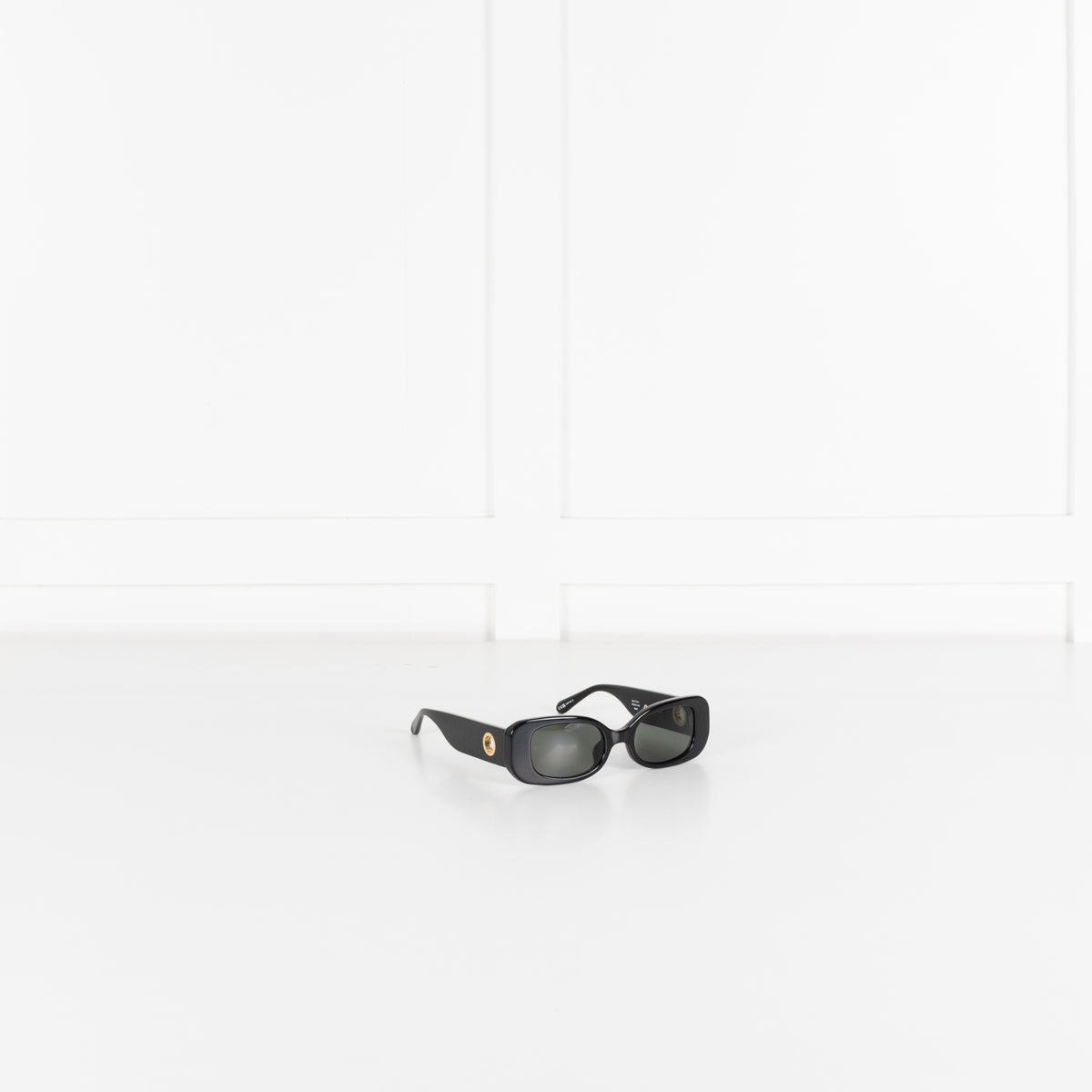 Linda Farrow Black Acetate Rectangle Shape