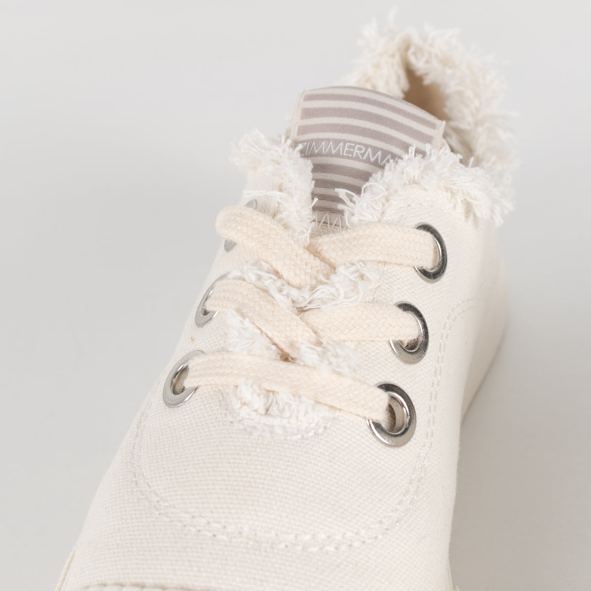 Zimmermann Cream Canvas Square Toe Plimsole