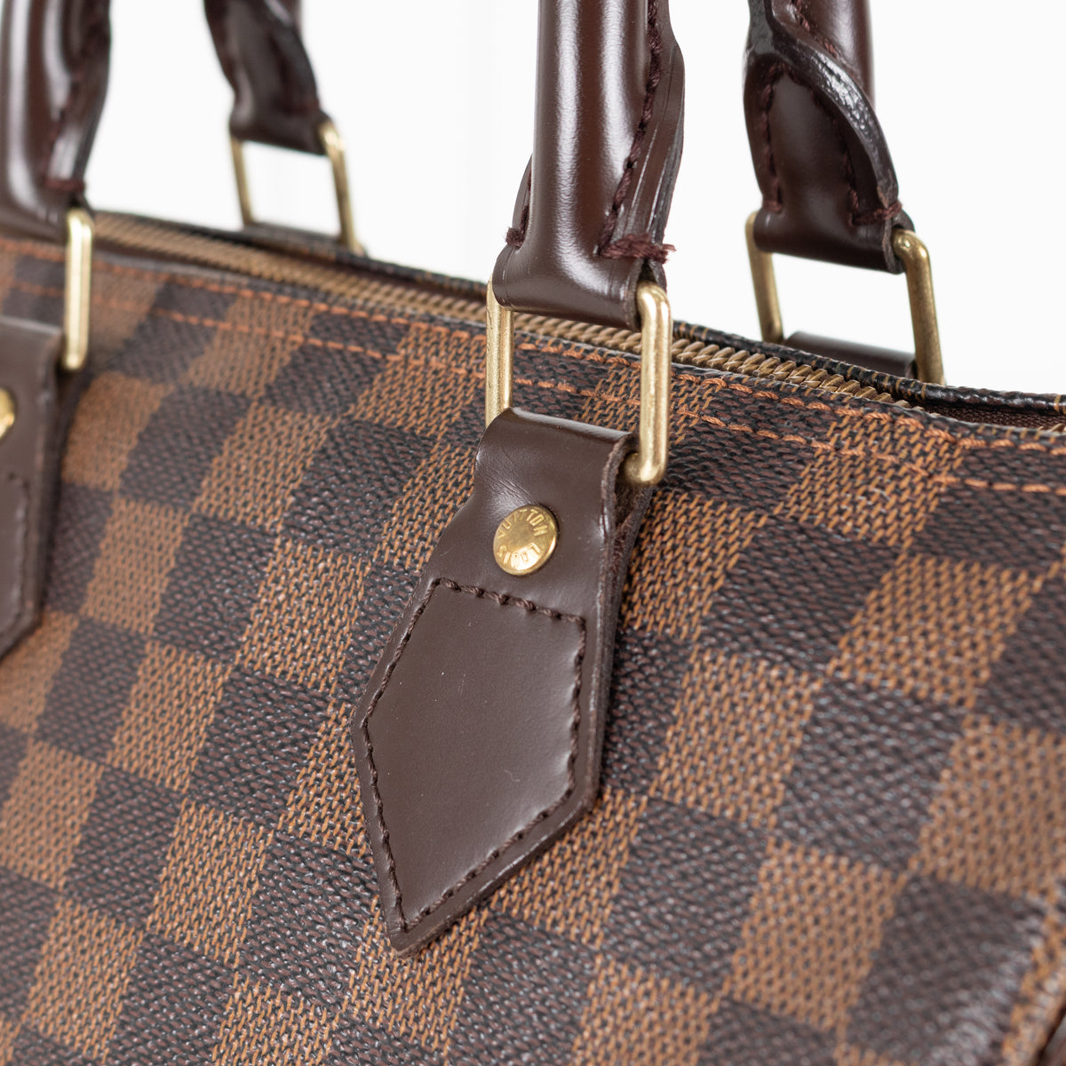 Louis Vuitton Damier Ebene Canvas Speedy 25 Bag