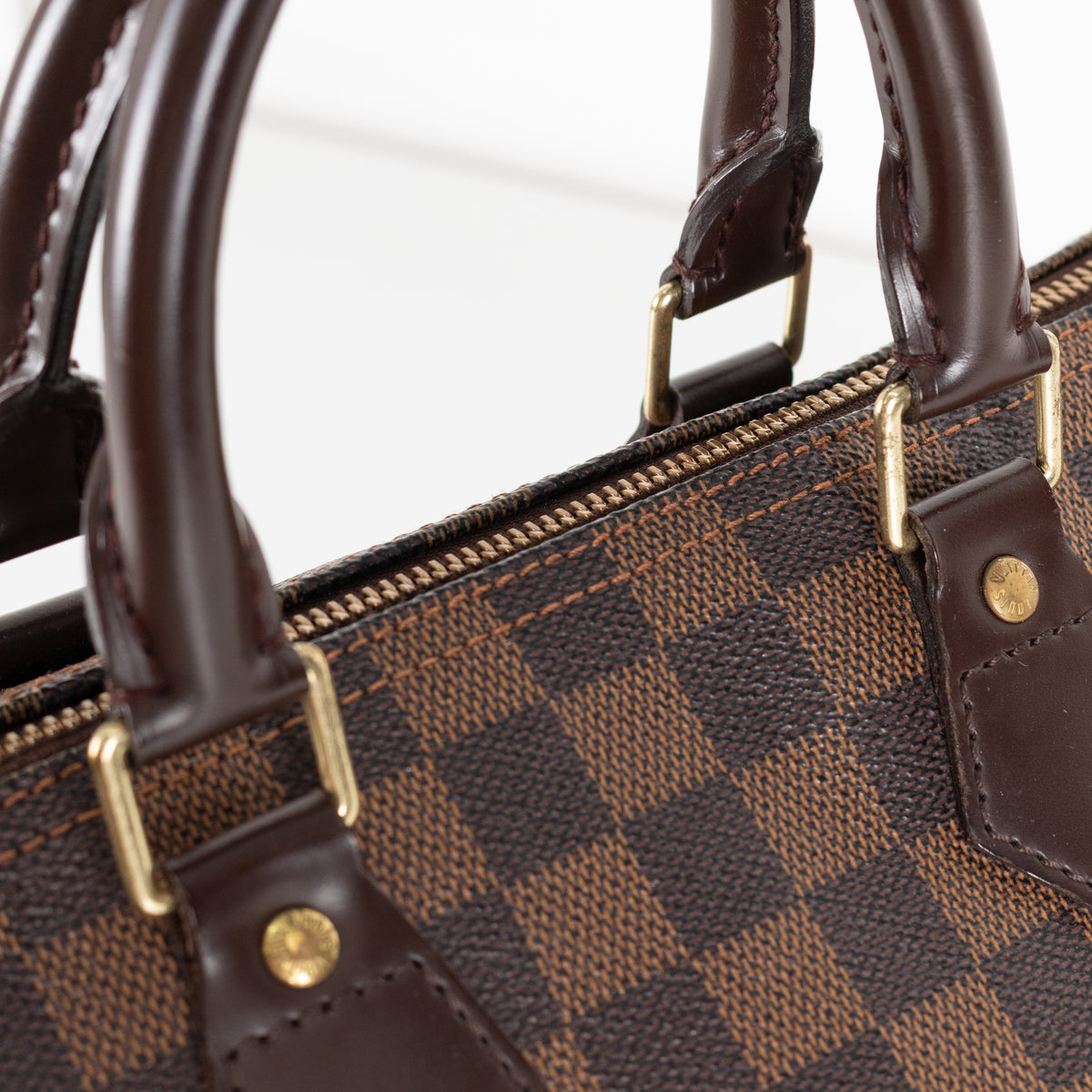 Louis Vuitton Damier Ebene Canvas Speedy 25 Bag