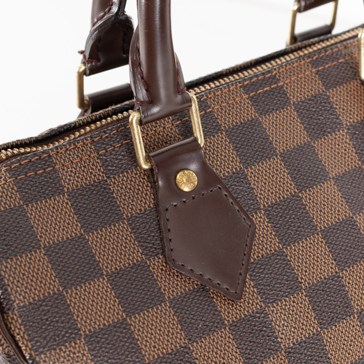 Louis Vuitton Damier Ebene Canvas Speedy 25 Bag