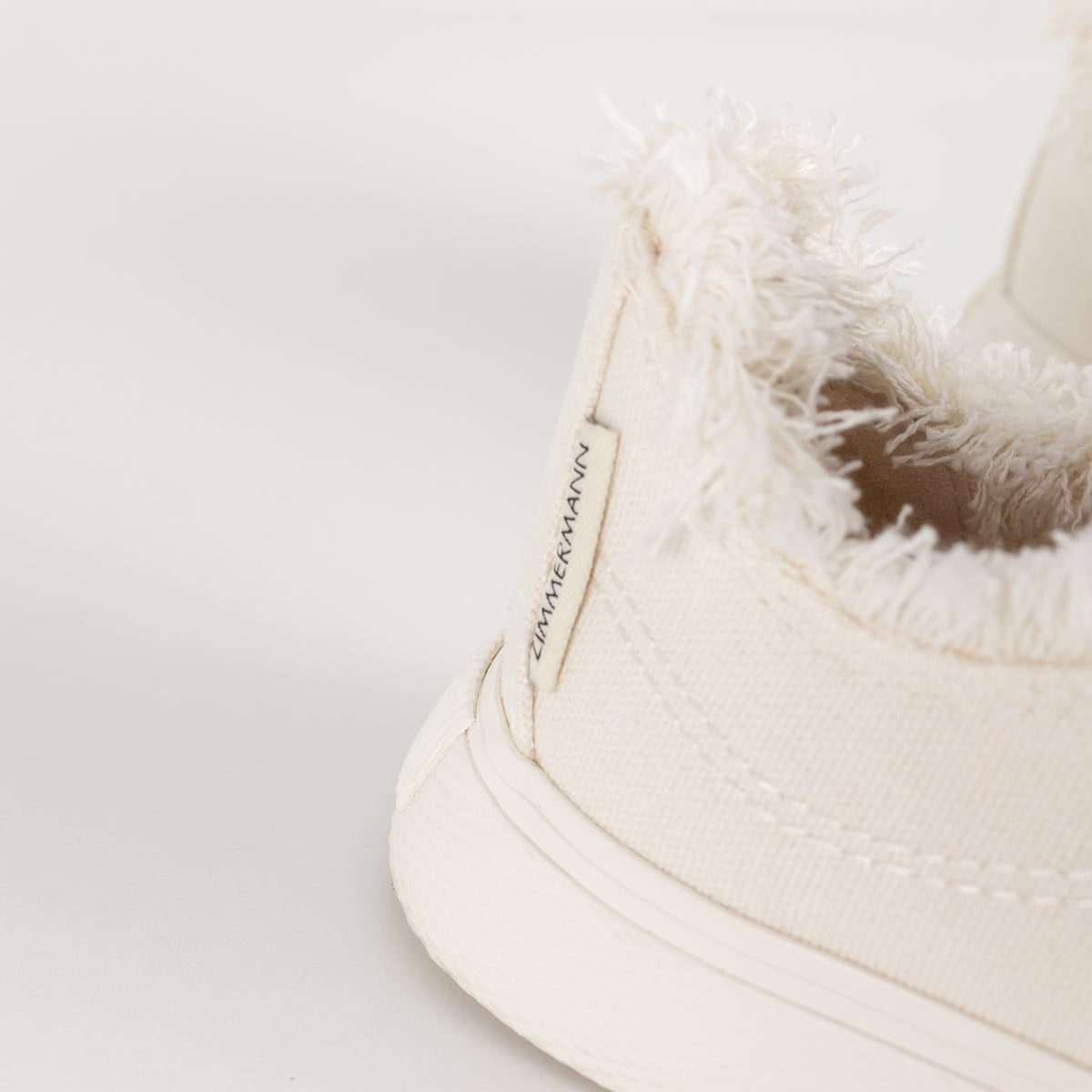 Zimmermann Cream Canvas Square Toe Plimsole