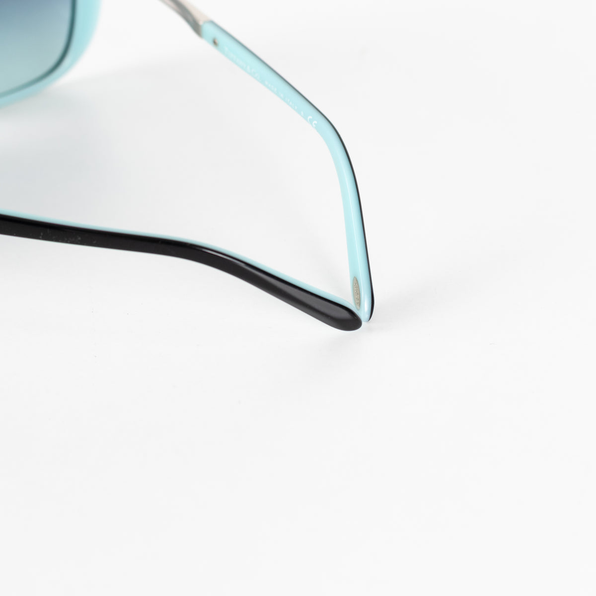Tiffany Black And Blue Square Sunglasses With Diamante Detail