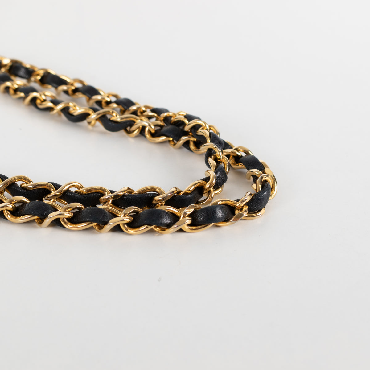 Chanel Black Vintage Matelasse Square Double Chain Bag