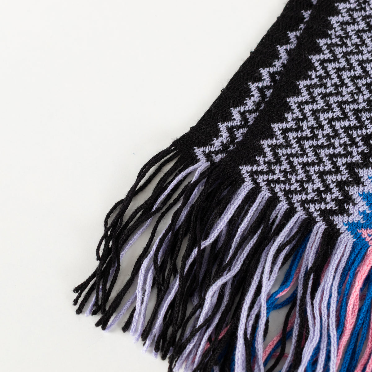 Missoni Pink, Purple and Blue Chevron Knit Scarf