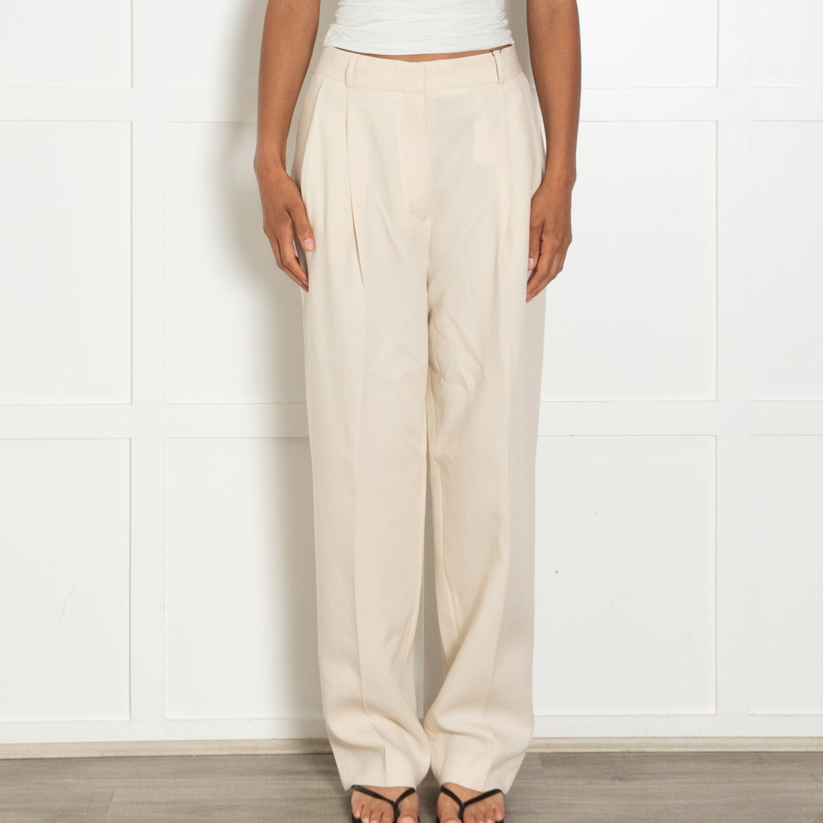 Toteme Cream Tailored Trousers